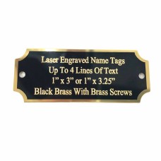 Black Brass ID Tags