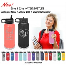 Stainless Steel Water Bottles 20oz or 32oz Capacity