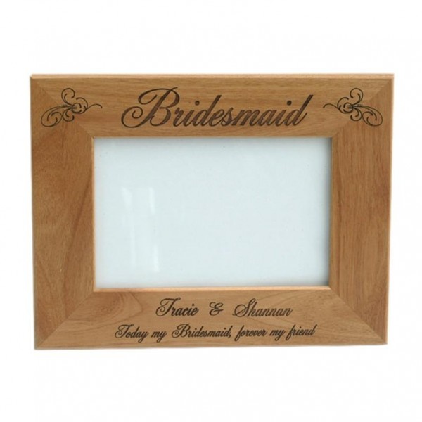 Alder Wood Bridesmaid/Maid of Honor Picture Frames_Style 1