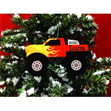 Personalized Christmas Ornament. Monster Truck